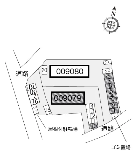 ★手数料０円★広島市安佐南区伴東　月極駐車場（LP）